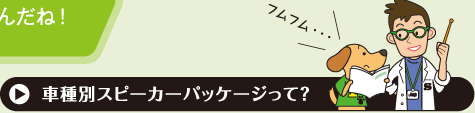 車種別スピーカーパッケージって？