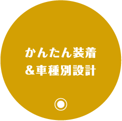 かんたん装着＆車種別設計