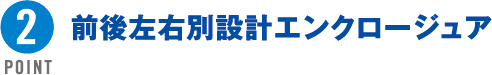 POINT2 前後左右別設計エンクロージュア